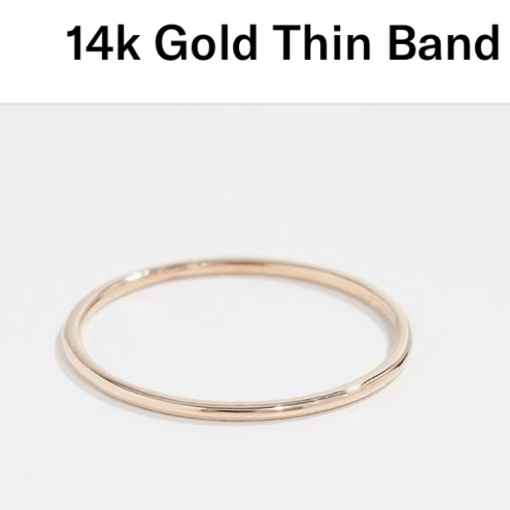 Zoe Chicco Thin Gold Band - 14k Yellow Gold - Size 6